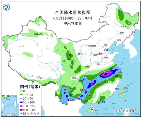 周末安徽湖北等地暴雨如注致灾风险高 今起华北或现持续性高温天气