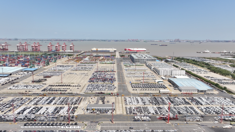 四中全会精神在基层丨不到30秒，一辆汽车出口！这座港口涌动“开放密码”