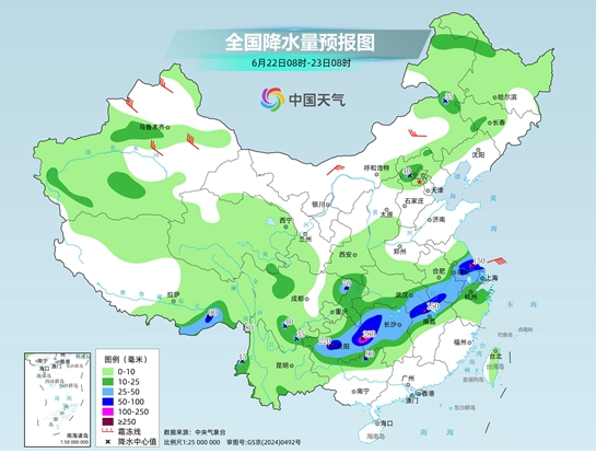 长江中下游仍为降雨核心区局地有大暴雨 华南等地将现成片高温