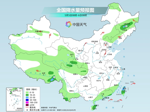 五一假期最后一天全国大部晴朗升温 明夜起南方新一轮降水来袭