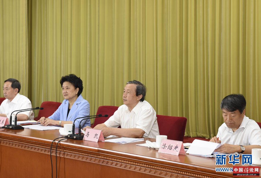 6月23日至24日，全国职业教育工作会议在北京召开。中共中央政治局委员、国务院副总理刘延东，中共中央政治局委员、国务院副总理马凯出席会议并讲话（6月23日摄）。新华社记者 李学仁 摄
