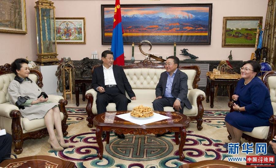 （时政）习近平同蒙古国总统额勒贝格道尔吉再次会晤