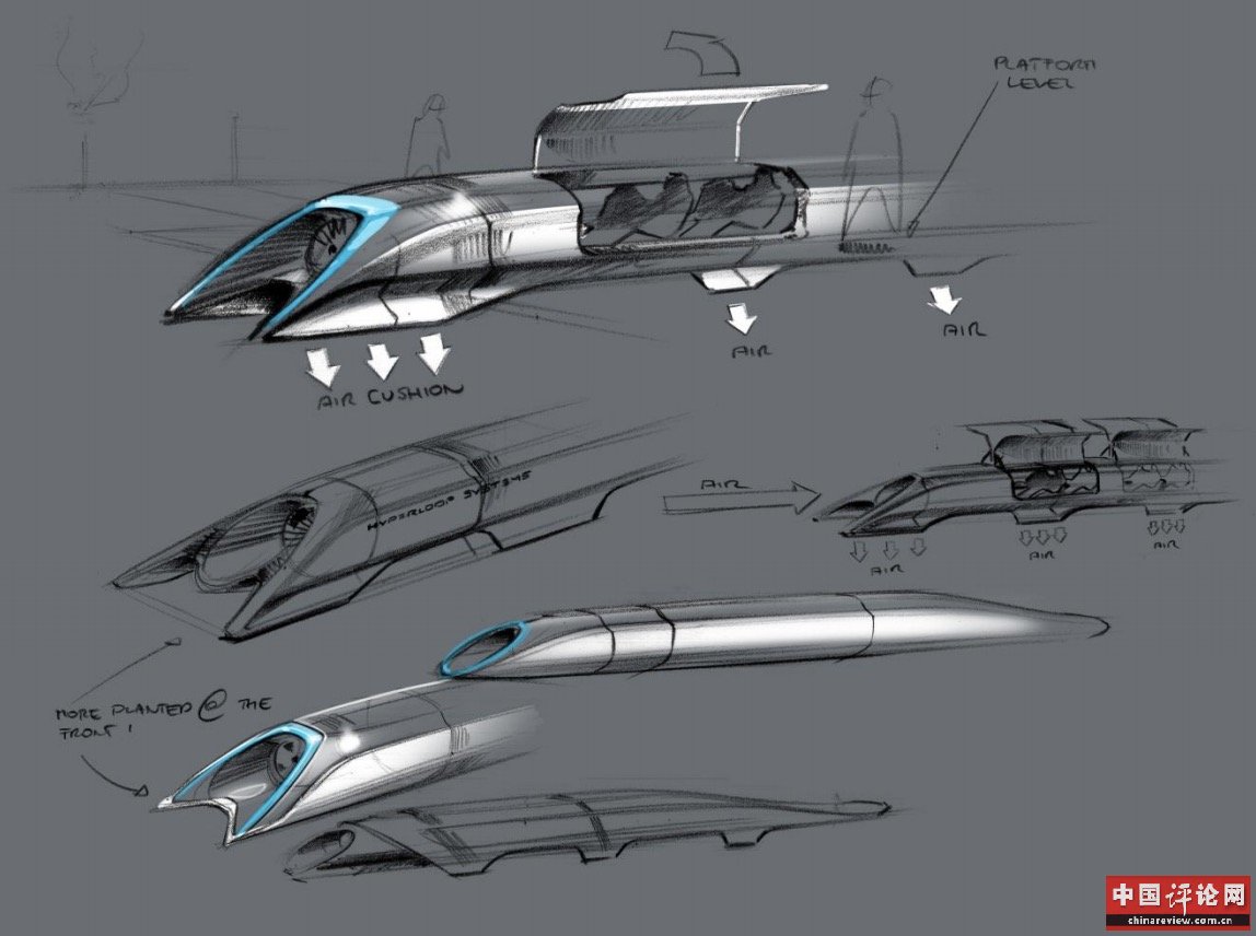 Hyperloop设想发布时，有一份57页的文档对各方面进行了详细介绍